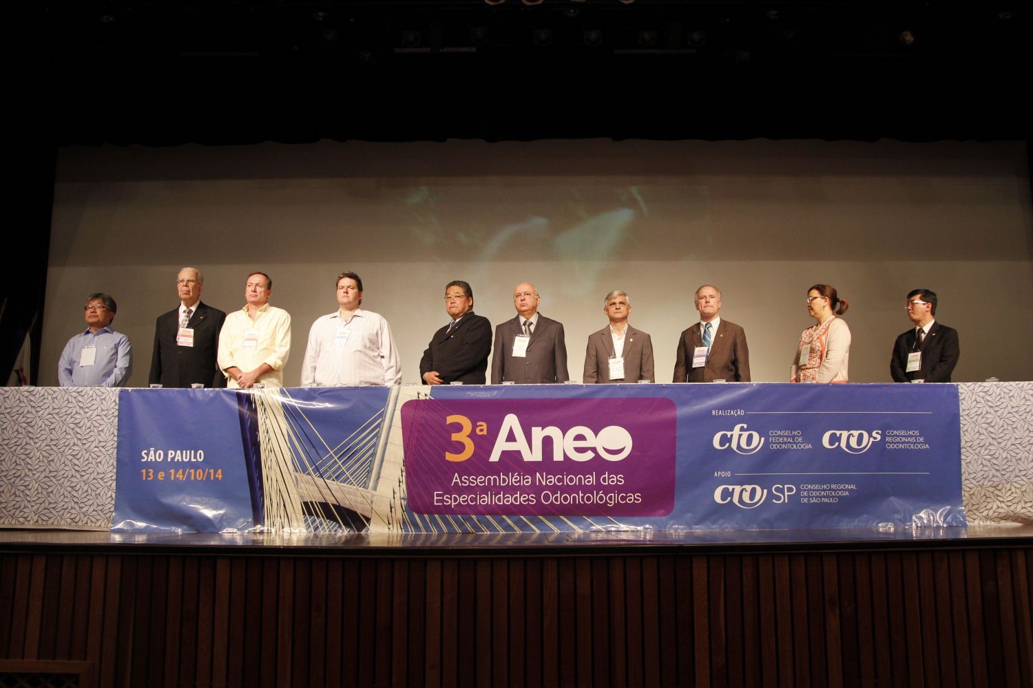 Evento da III Assembleia Nacional de Especialidades Odontológicas – ANEO, promovida pelo Conselho Federal de Odontologia (CFO), que contou com o apoio dos CROs.